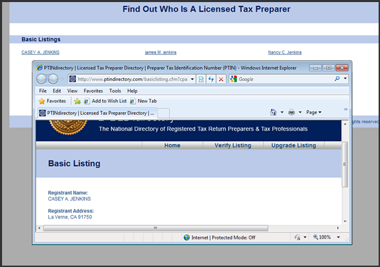 The Preparer Tax Identification Number and PTIN Registries